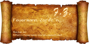 Feuermann Zorán névjegykártya